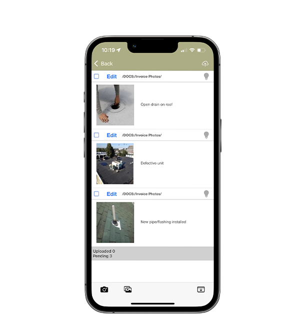 Dataforma client portal on a smartphone