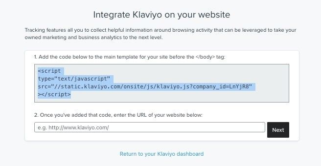 Beispiel für das hervorgehobene Webtracking-Snippet zum Kopieren